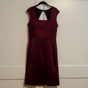 DONNA RICCO Maroon Satin Dress